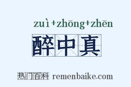 醉中真是什么意思的图片